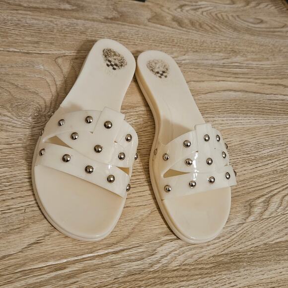 Vince Camuto Jelly Slide Sandals Emelon Creamy White Womens Size 9M Slip-On - Picture 2 of 9